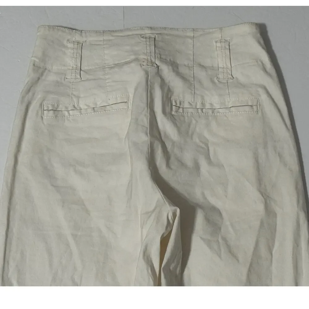 Maeve by Anthropologie The Naomi Wide Leg Linen Blend Pants, White, Size 4 - Picture 6 of 11